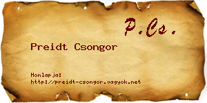 Preidt Csongor névjegykártya